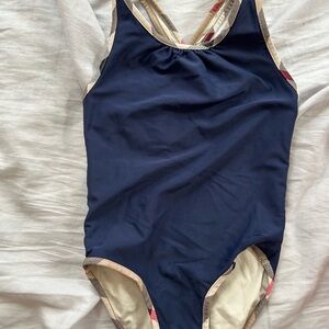 Navy Blue Kids Burberry Swimsuit